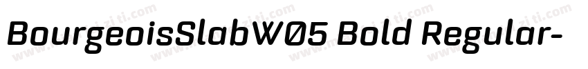 BourgeoisSlabW05 Bold Regular字体转换